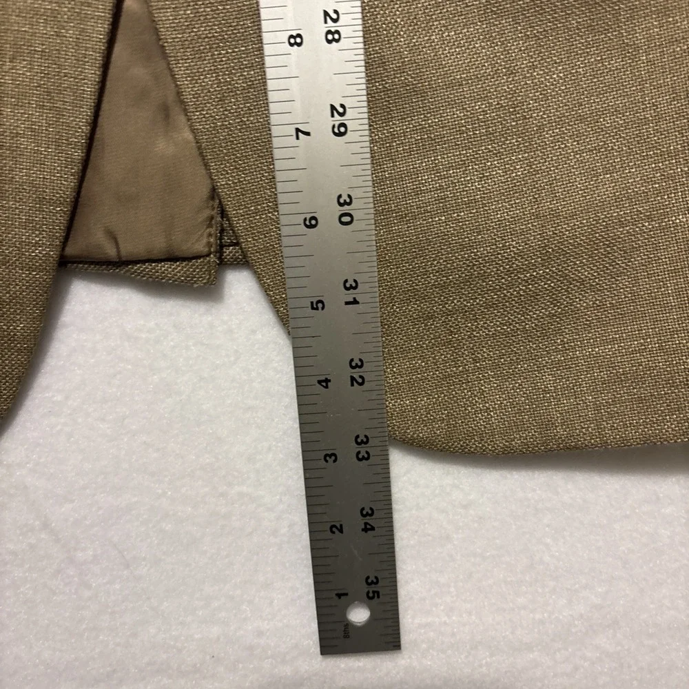 Lauren Ralph Lauren Mens Blazer 40R Sport Coat Tan Linen Blend RN69456‎